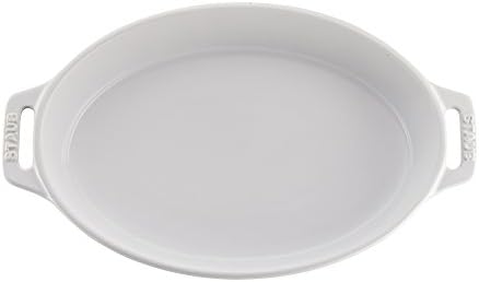 STAUB Ceramic Oval Baking Dish Set, 2-piece, White