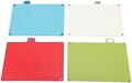 Flexible Plastic Cutting Board Set - 4 Color Coded Boards with Rubber