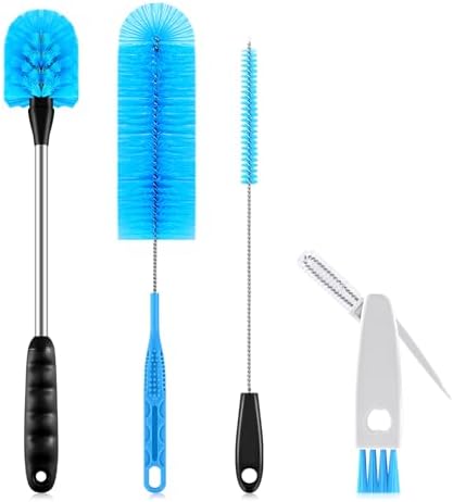 Bottle Brush Set with Straw Cleaner Brush and 3 in 1 Cup Lid Cleaning