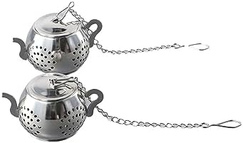 Tea Infusers for Loose Tea, 2 pack Cute Stainless Steel Teapot Shaped