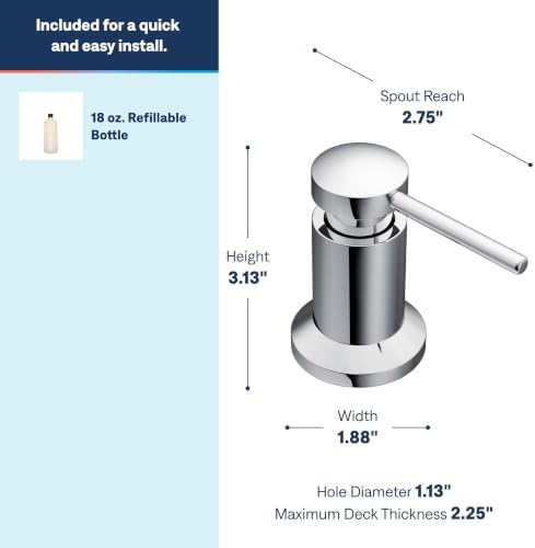 Moen 3942 Kitchen Soap Dispenser, Chrome