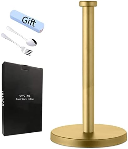 Gold Stainless Steel Countertop Paper Towel Holder