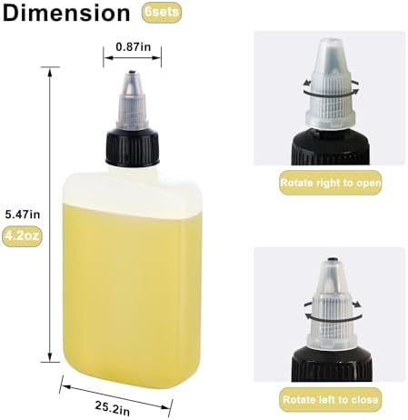 6 Pack Mini Squeeze Bottles for Liquids for Camping Kitchen, Camping