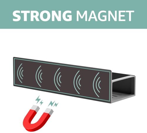 Metal Magnetic Spice Rack for Refrigerator, 4 Pack, Black