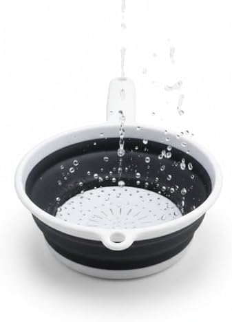 Handy Housewares 8" Round Space Saving Collapsible Silicone Kitchen
