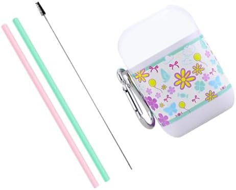 Reusable Silicone Folding Straw Set Portable Food-grade Silicone