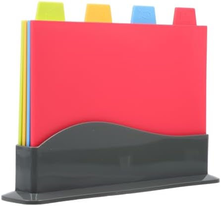 4pcs Plastic Cutting Board Set, Color-Coded Chopping Boards for Meat