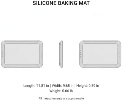 Reusable Silicone Baking Mat Set - Non-Stick Brown Liner for Half &