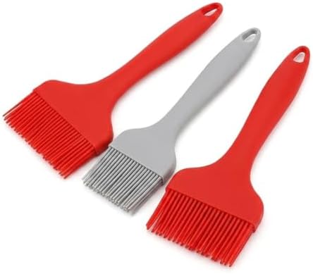 3 Pack Silicone Oil Brush Set Large Cooking Brush for Barbecue