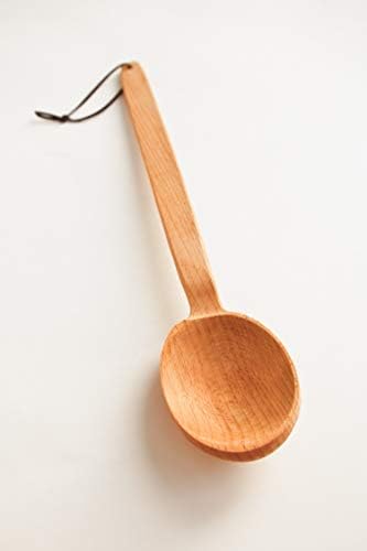 ECOSALL 18" Heavy Duty Large Wooden Spoon with a Deep Scoop and Long