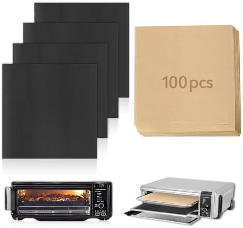 100pcs Air Fryer Paper and 4 pack Air Fryer Liners for Ninja Foodi
