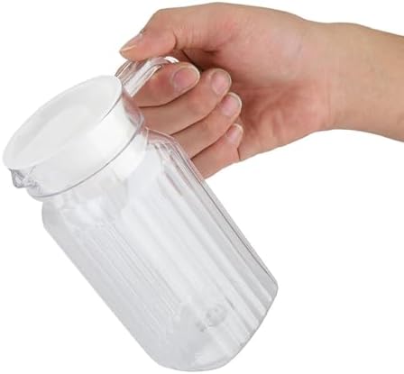 Small Glass Pitcher With Lid, Acrylic Transparent Beverage Bottle