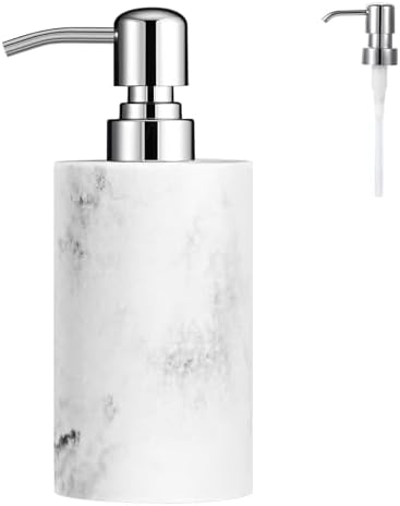 Luxspire Soap Dispenser, Cylinder-Shaped Soap Bottles, Gravel White