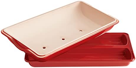 Emile Henry Ciabatta Bread Baker. Burgundy Red