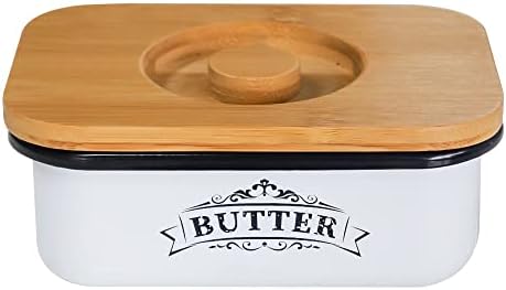 SOTECH Butter Dish with Lid Farmhouse Style Butter Jar for Countertop