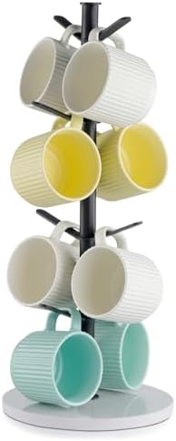 VEVOR Mug Holder Tree with Marble Base, 8 Hooks Coffee Cup Holder for