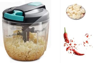 500ml Manual Food Processor Vegetable Chopper, Hand Pull String Garlic