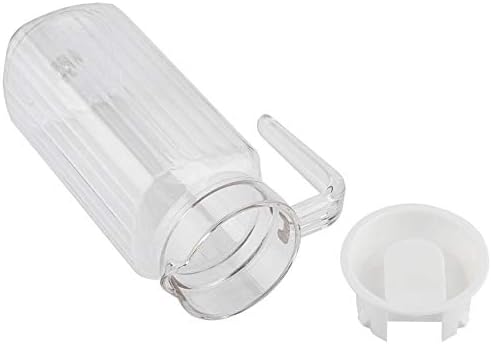 Fdit Acrylic Water Pitcher 800ml with Lid and Handle, Clear