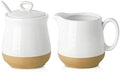 Hasense Ceramic Sugar and Creamer Set, 3 Piece Coffee Serving Set with