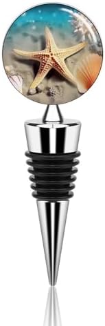 Starfish Coral And Seashell Wine Stopper Vacuum Alloy Wine Bottle