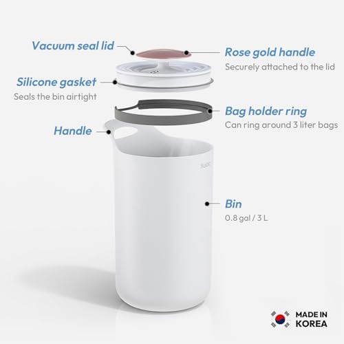 Carrotez 0.8 Gallon Compost Bin, White