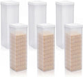 Suclain 6 Pcs Saltine Cracker Sleeve Storage Container Square Cracker