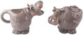 Blue Sky Ceramic 6.5" x 3.5" x 5.25" and 5.5" x 3.5" x 4.25" Hippo