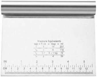 Bench Prep Essential: Stainless Steel Dough Scraper with Measurement
