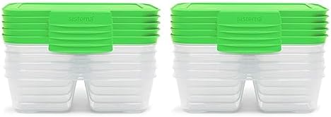 Sistema Nest It Meal Prep Food Storage Containers with Lids, 10-Pack