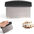 Multipurpose Bench Scraper Kitchen Utensil, Stainless Steel Metal