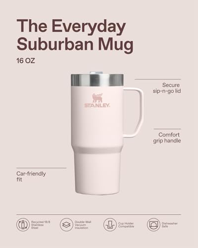 STANLEY Everyday Suburban Mug, 16 oz, Rose Quartz