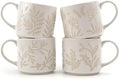 DOWAN Coffee Mugs Set of 4, 14 oz Ceramic Mugs for Latte, Cappuccino