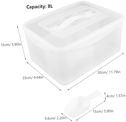 SHOWERORO 8l Divided Plastic Storage Container with Handle and Lid