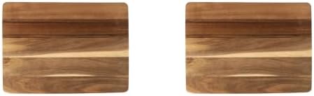 14x11 Acacia Wood Cutting Board with Feet for Griddle