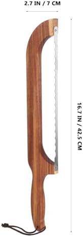 Wooden Handle Bread Lame Tool Serrated Stainless Steel Cutter for