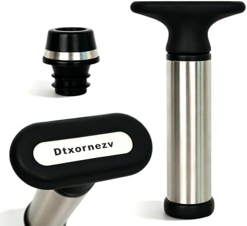 Wine Vacuum Pump with Stopper, Stainless Steel Wine Saver Preserver