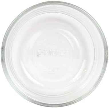 Pyrex 7202 1-Cup Glass Bowl with Dark Blue Lid, 4 Pack