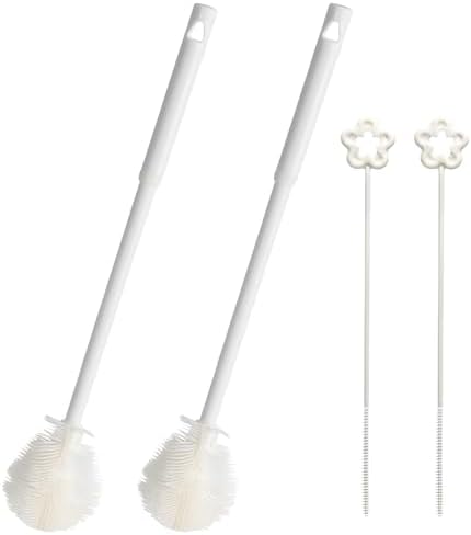 2 Pieces Flexible Silicone Bottle Brush with Long Handle, Long Handle