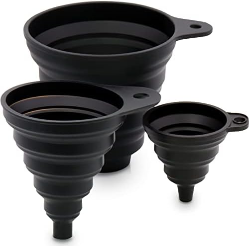 3 Sizes of Kitchen Funnel Set, Food Grade Funnels for Filling Bottles