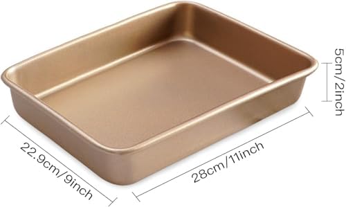 2 Pack 11 Inch Baking Sheet Pans, Deep Size Baking Pan Nonstick Cookie