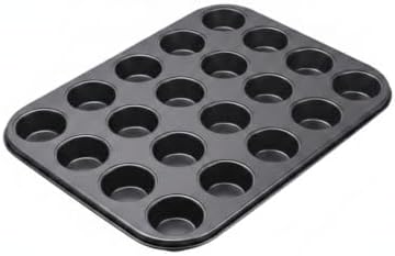 24-Cup Carbon Steel Muffin Pan, Heavy Duty Mini Cupcake Baking Tray