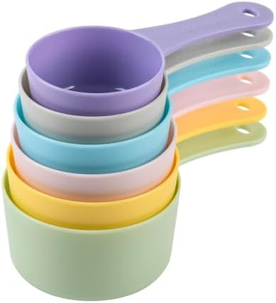 Measuring Cups Set 6, Colorful Plastic Measuring Cup Set, Big Size