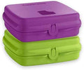 Tupperware Sandwich Keeper Set, Purple and Green