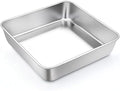 TeamFar 9 x 9 Inch Baking Pan, Stainless Steel Square Cake Pan