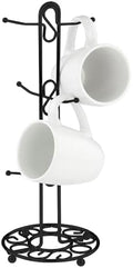 Scroll Design Coffee Mug Holder (Black), by Home Basics | Steel Mug