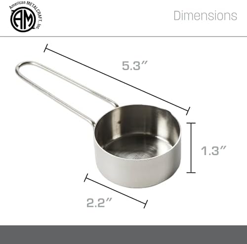 American METALCRAFT, Inc. 1/4 Stainless Steel Measuring Cup