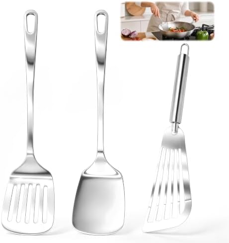 3 PCS Stainless Steel Spatulas Set