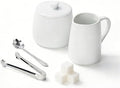 Cream and Sugar Set, Ceramic Sugar Dish with Lid and Spoon, Coffee