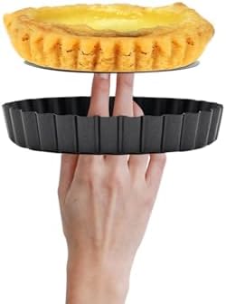 4 Inch Egg Tart Molds with Removable Bottom, 12 Packs EggTart Mold