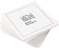 Five Star Funny Drinking Quotes | White Cotton Cocktail Napkins | 50
